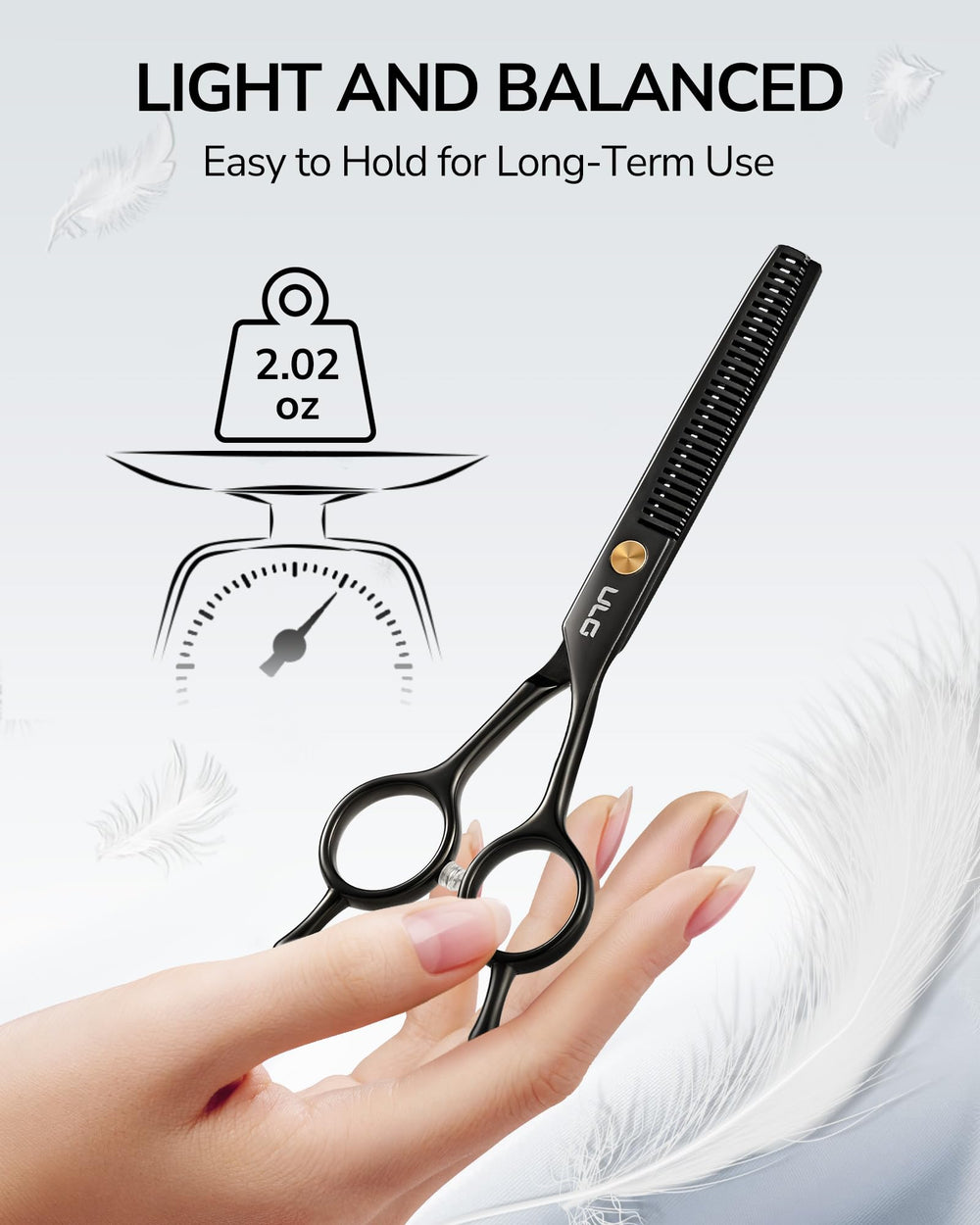 ULG ciseaux texturage – usage polyvalent: cheveux, barbe et toilettage animalier