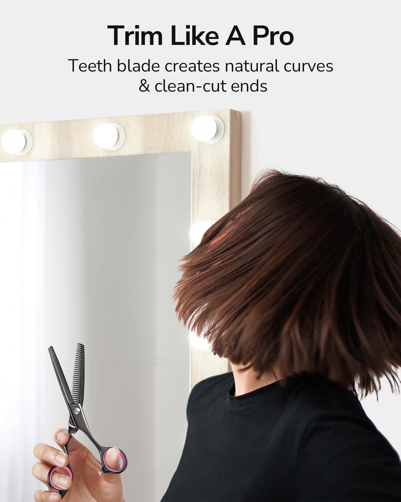 ULG ciseaux cheveux 30 dents pour effilage efficace et naturel