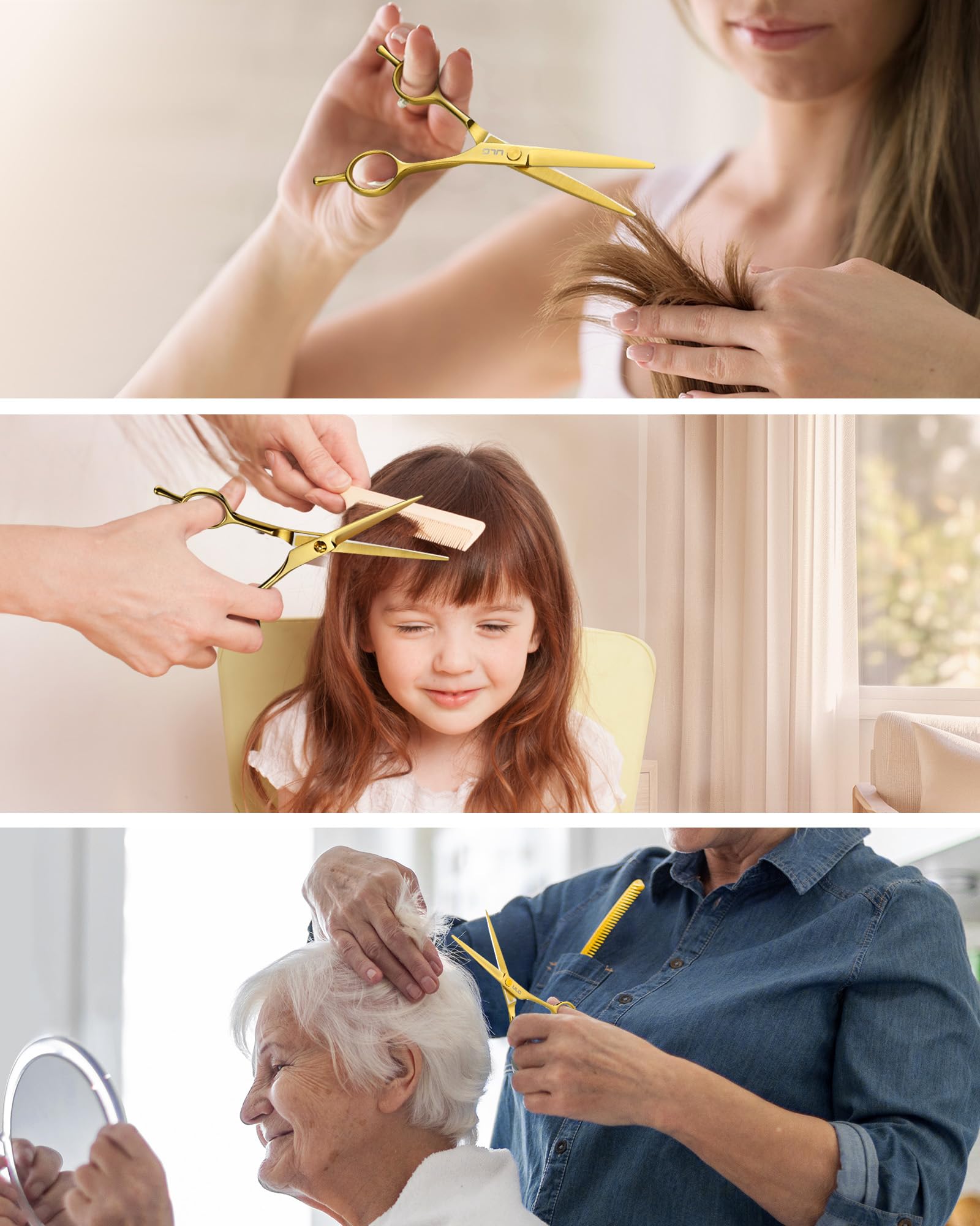 ULG kit coiffure domicile complet avec étui doré prêt à l’emploi