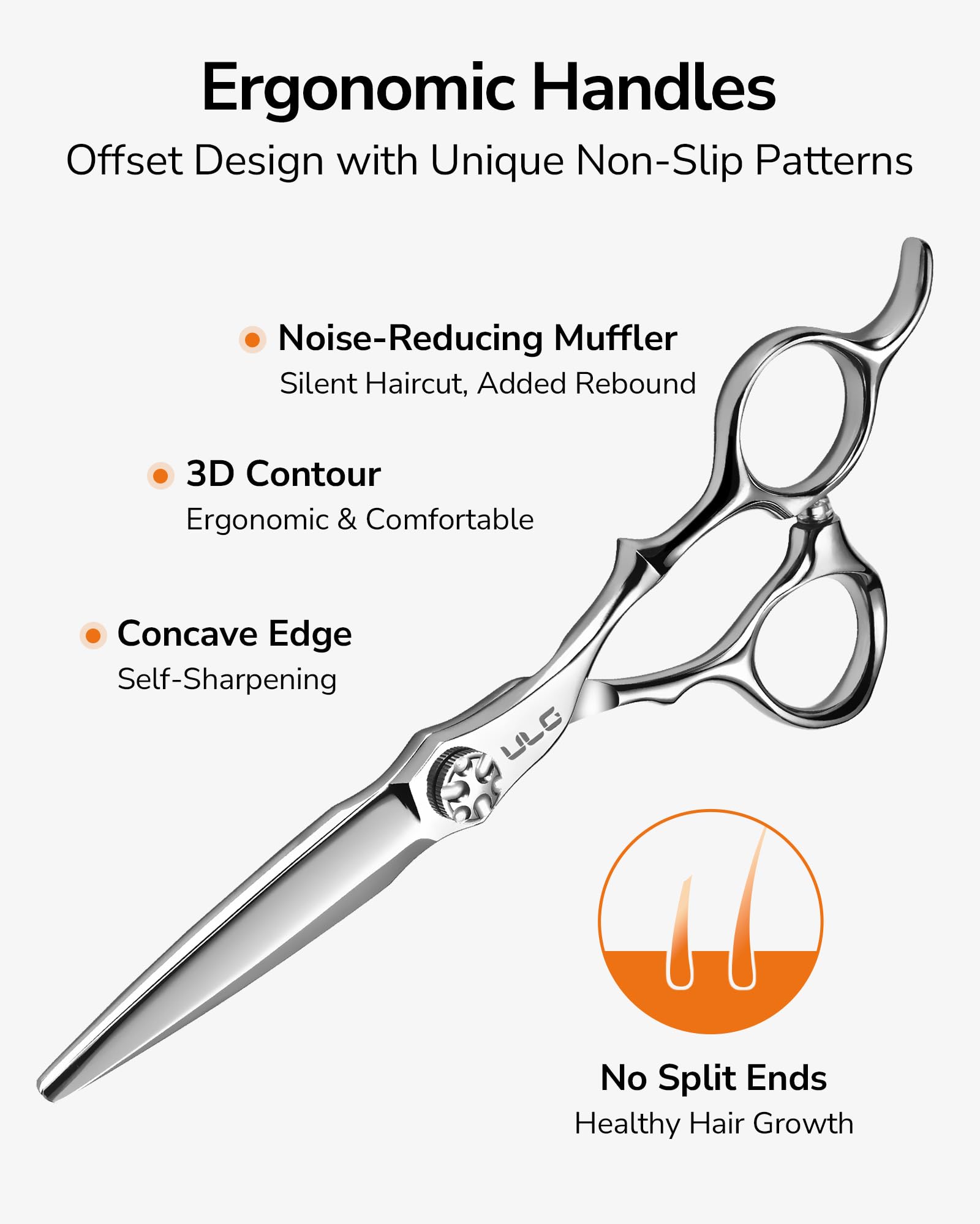 ULG ciseaux-coiffure-lames-rasoir-440C pour des coupes nettes et durables