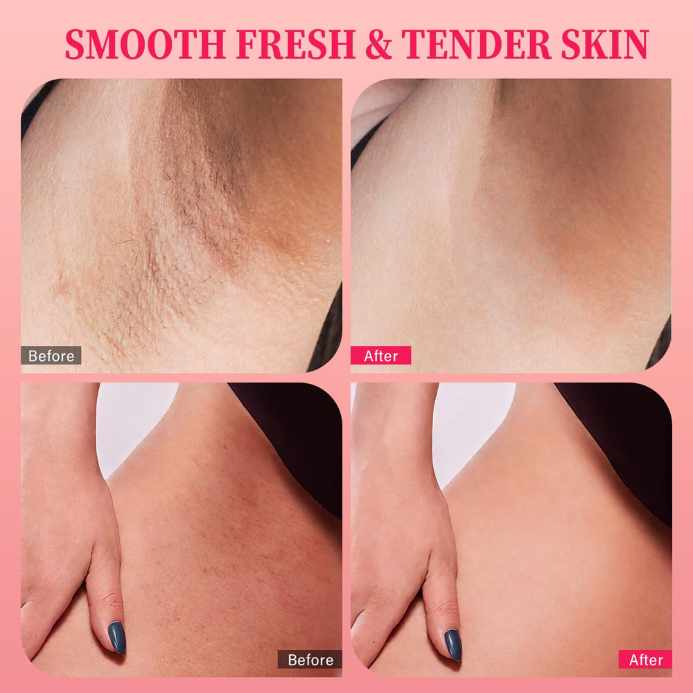 ULLUXE Bikini Area Exfoliator peach scent for pre-shave prep and pampering