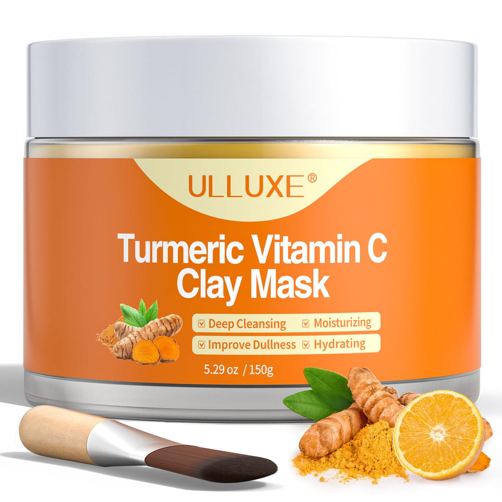 ulluxe Masque argile curcuma vitamine C - rituel beauté simple et efficace.