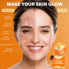 ulluxe Masque argile curcuma vitamine C - texture onctueuse prête à poser.
