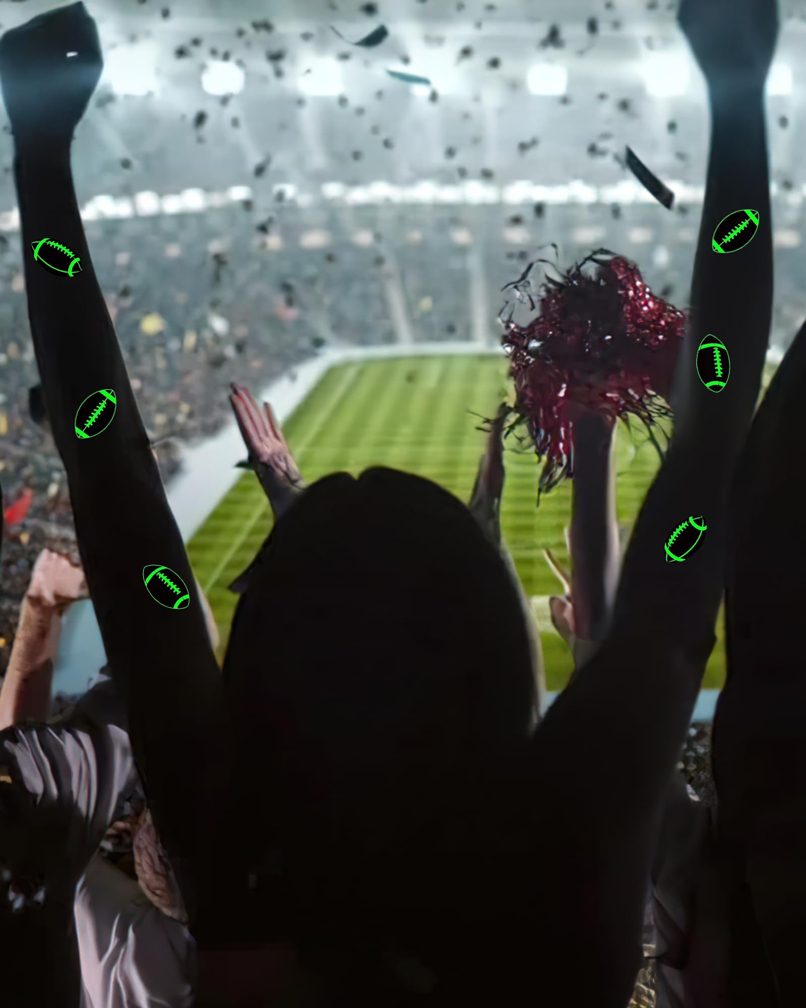 Ulmisfee tatouages football lumineux: doux pour la peau et sans irritation.