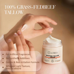 Texture cremeuse du tallow boeuf pour soin quotidien.