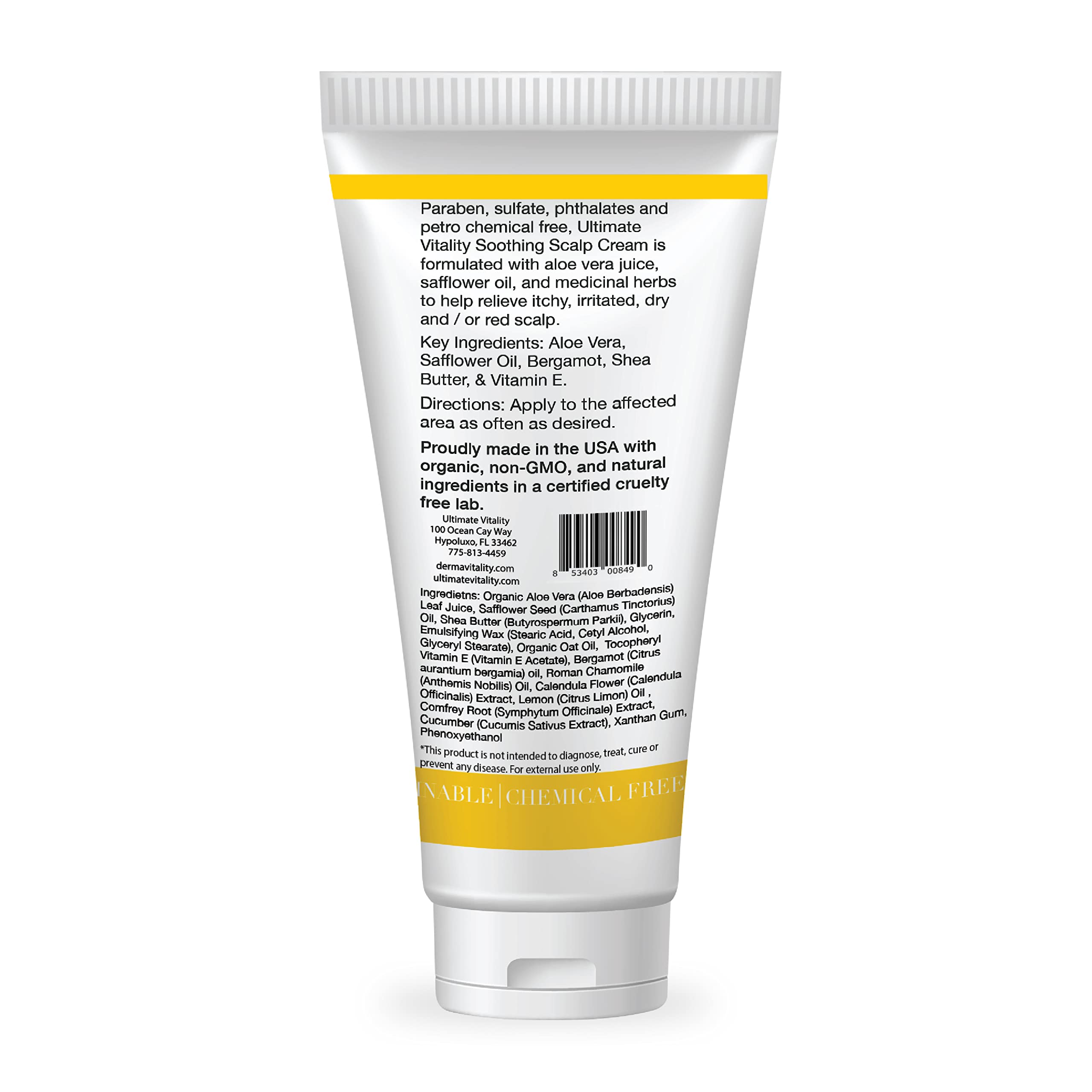 Utilisation quotidienne Dermavitality pour un cuir chevelu apaisé et confortable.