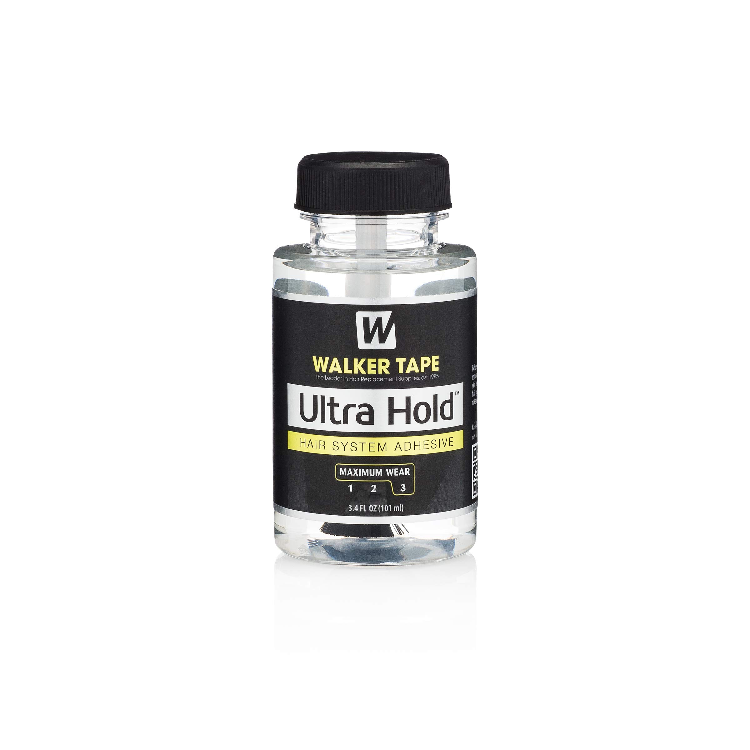 Ultra Hold adhésif dentelle perruque 3,4 oz, adhérence fiable et nettoyage simple.