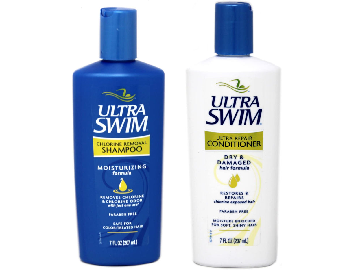 UltraSwim Duo Shampooing Réparation: nettoyage post-natation contre le chlore pour cheveux