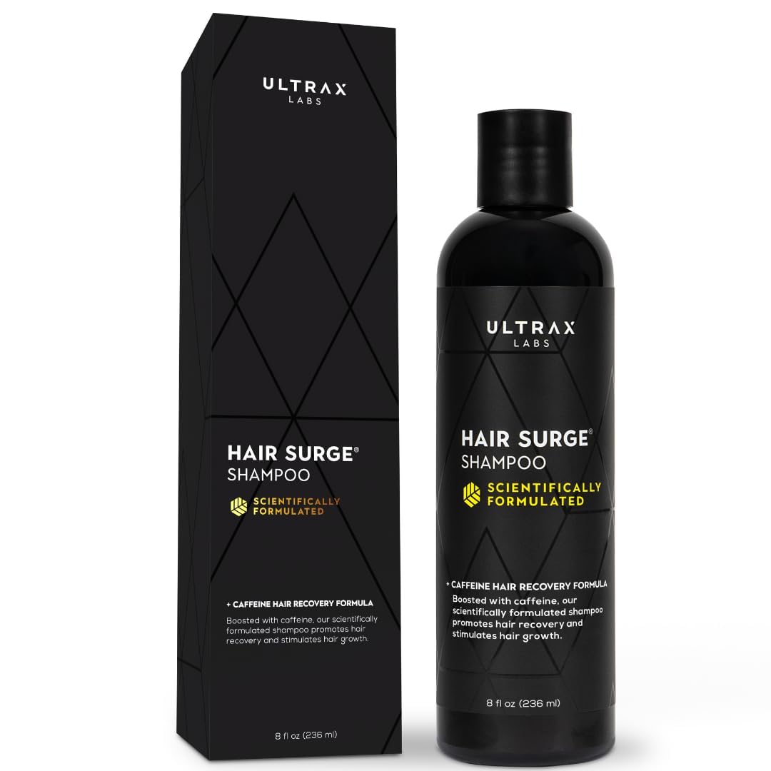 Shampooing Ultrax Labs Hair Surge en bouteille 8 oz pour cheveux fins et densité accrue.