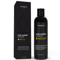 Shampooing Ultrax Labs Hair Surge en bouteille 8 oz pour cheveux fins et densité accrue.