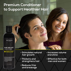 Hair Surge: ingrédients actifs nourrissants visibles pour épaissir les cheveux.