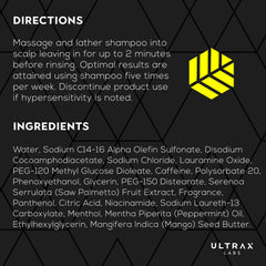 Ingrédients menthe et beurre de mangue Ultrax Labs pour nourrir les follicules.