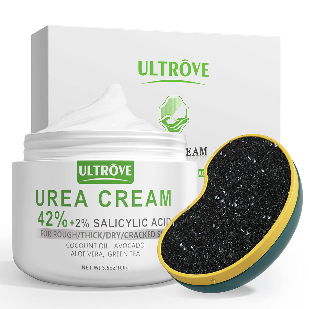 Ultrove crème urée 42% pieds – tube visible, soin hydratant ciblé.