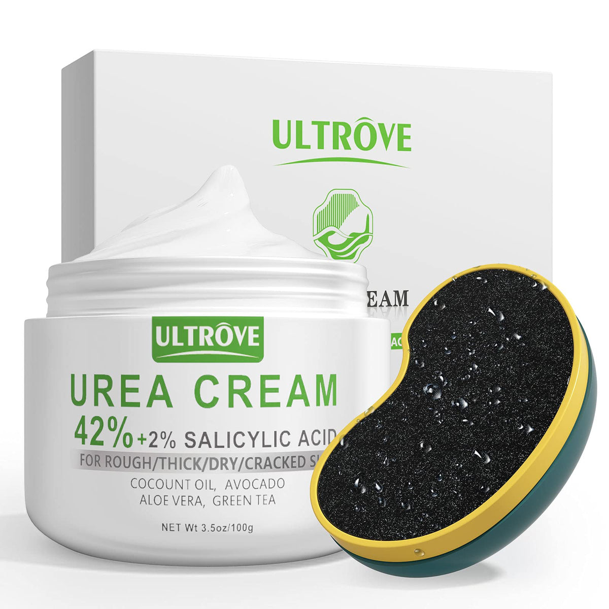 Ultrove crème urée 42% pieds – tube visible, soin hydratant ciblé.