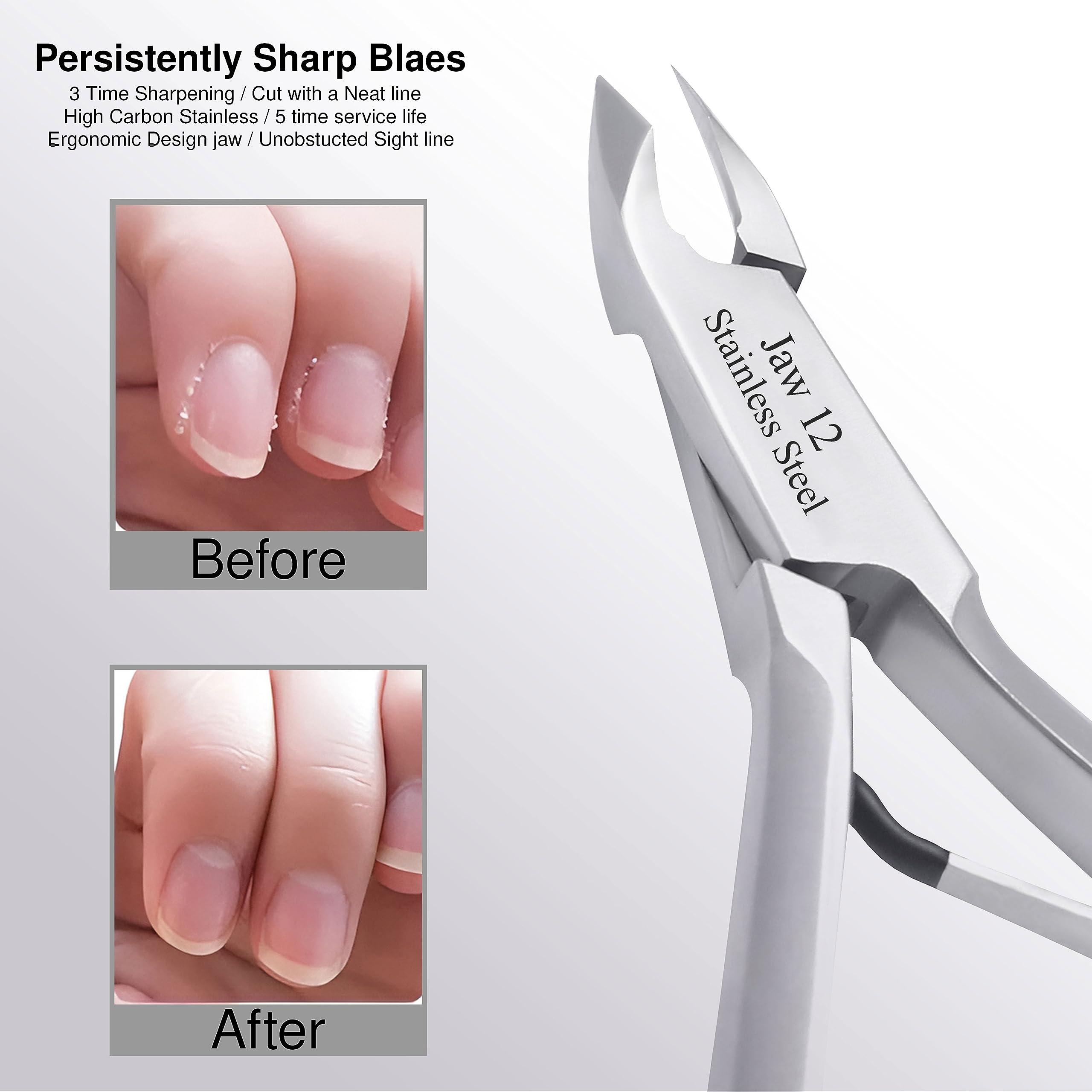 UM Supplies Tonde-cuticules – design ergonomique avec poignée anti-dérapante.