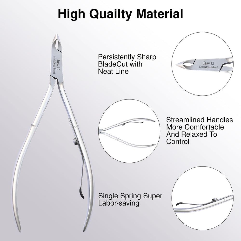 UM Supplies Tonde-cuticules – lame en acier inoxydable, stérilisable et durable.