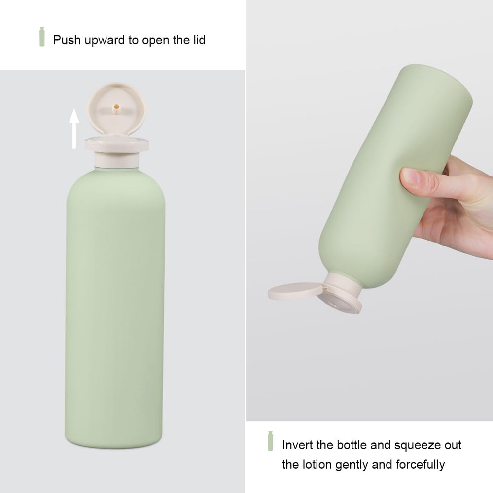Bouteilles UMETASS compactes à fermeture sécurisée, rangement facile en voyage.