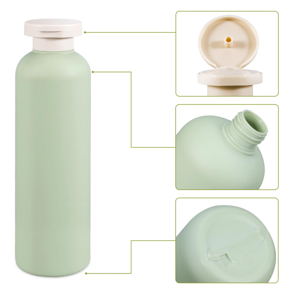 UMETASS bouteille verte anti-fuite, parfaite pour lotion et gel douche en voyage.