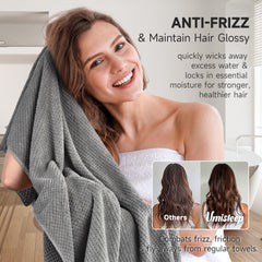 Umisleep turban anti-frisottis pour cheveux lisses et brillants