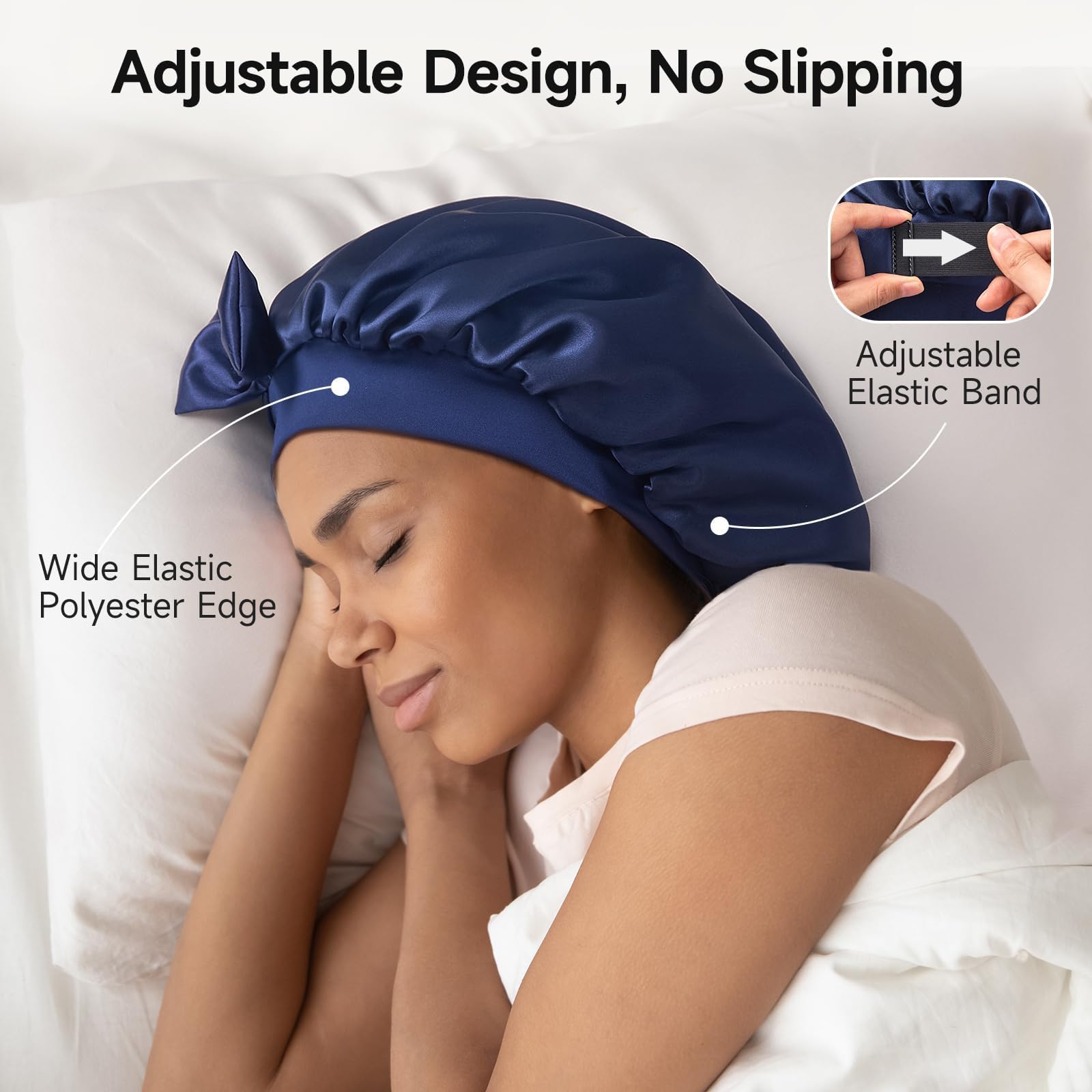 Grand bonnet Umisleep taille 18-26 pouces pour cheveux longs.