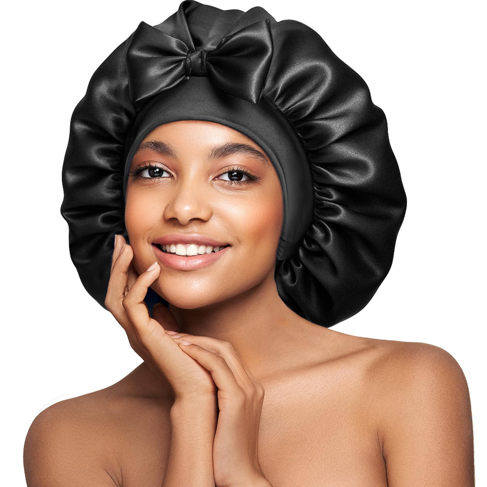 Bonnet Umisleep en soie Mulberry double-face 22momme protège les cheveux au sommeil.