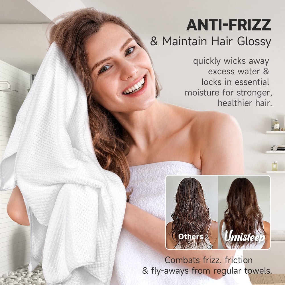 Texture microfibre ultra douce pour réduire les frottements sur les cheveux.