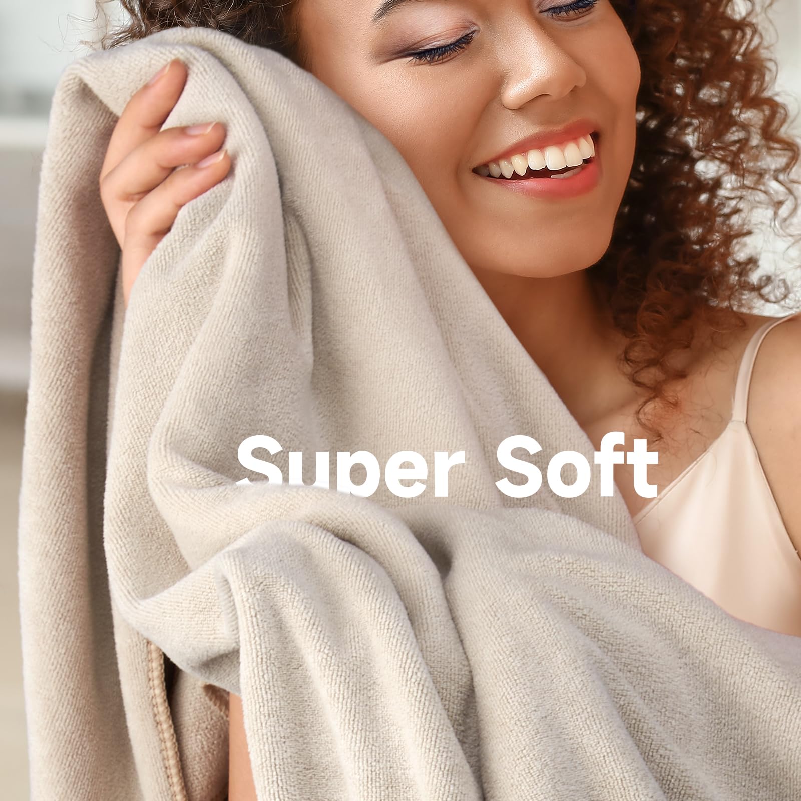 Umisleep serviette microfibre anti-frisottis, réduction des frisottis