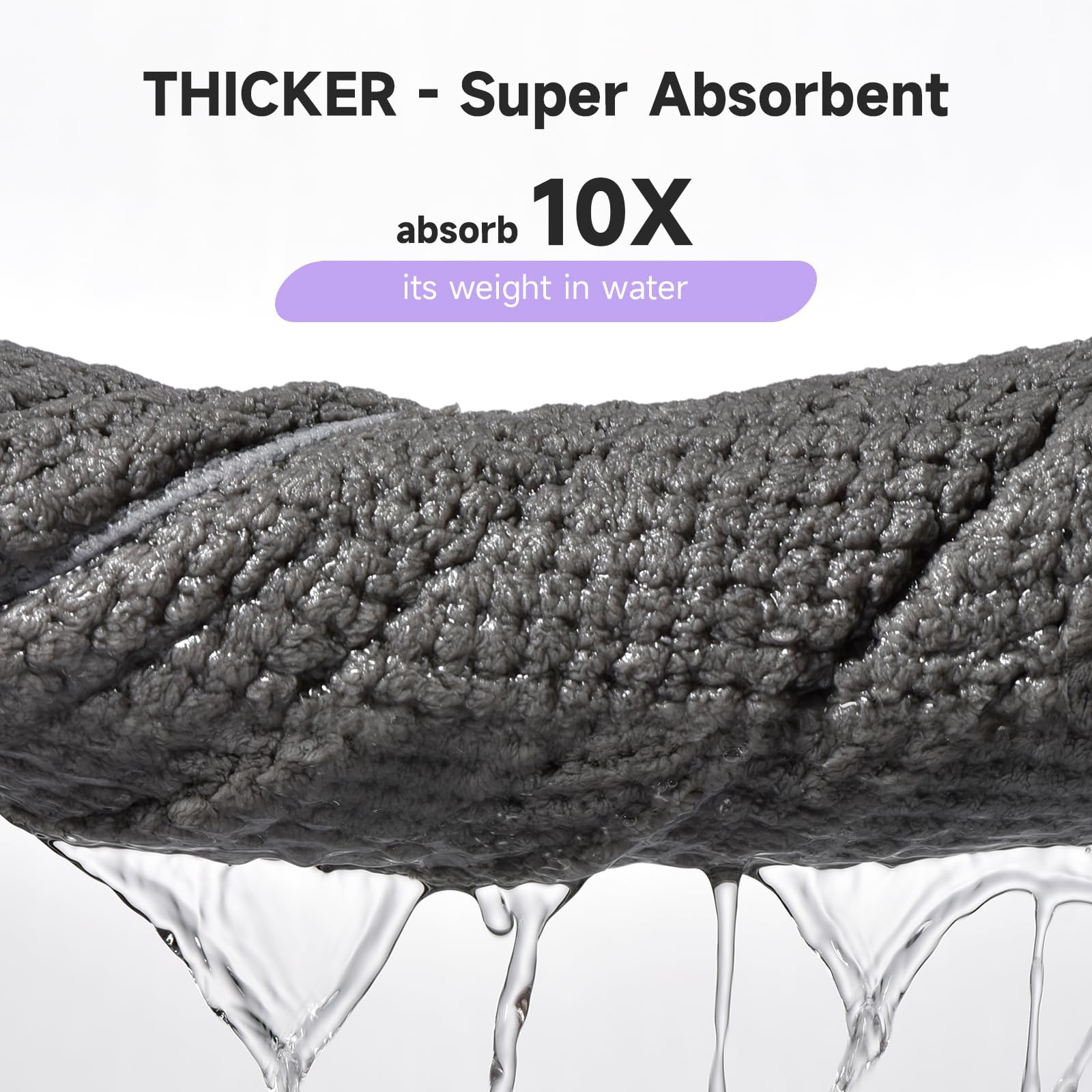 Umisleep turban microfibre sur cheveux brun, douceur et absorption.