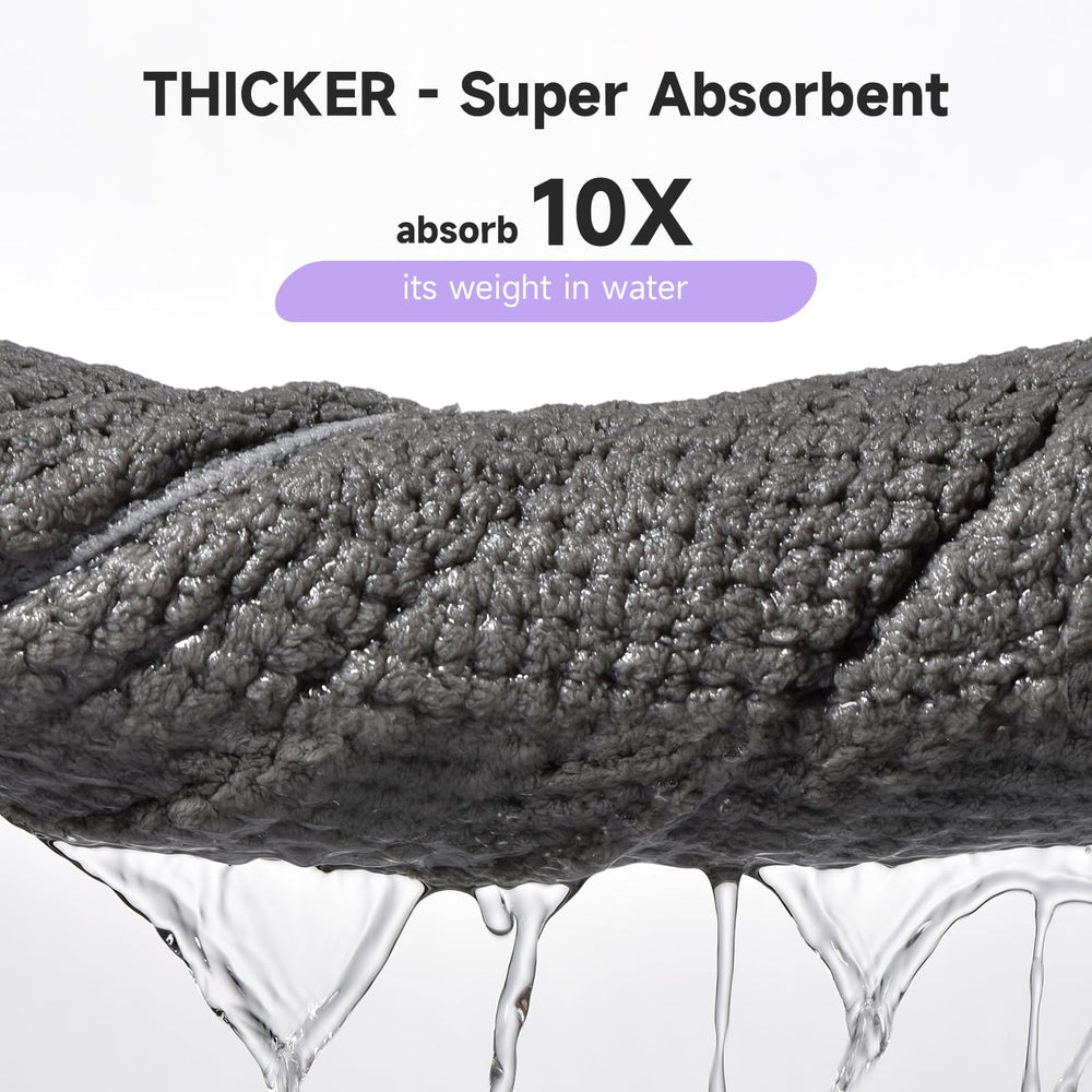 Umisleep turban microfibre sur cheveux brun, douceur et absorption.