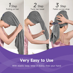 Umisleep turban cheveux absorbant rapide idéal pour cheveux épais et volumineux