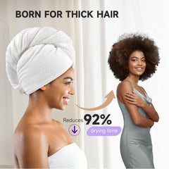 Umisleep turban microfibre blanc, douceur et efficacité pour sécher rapidement