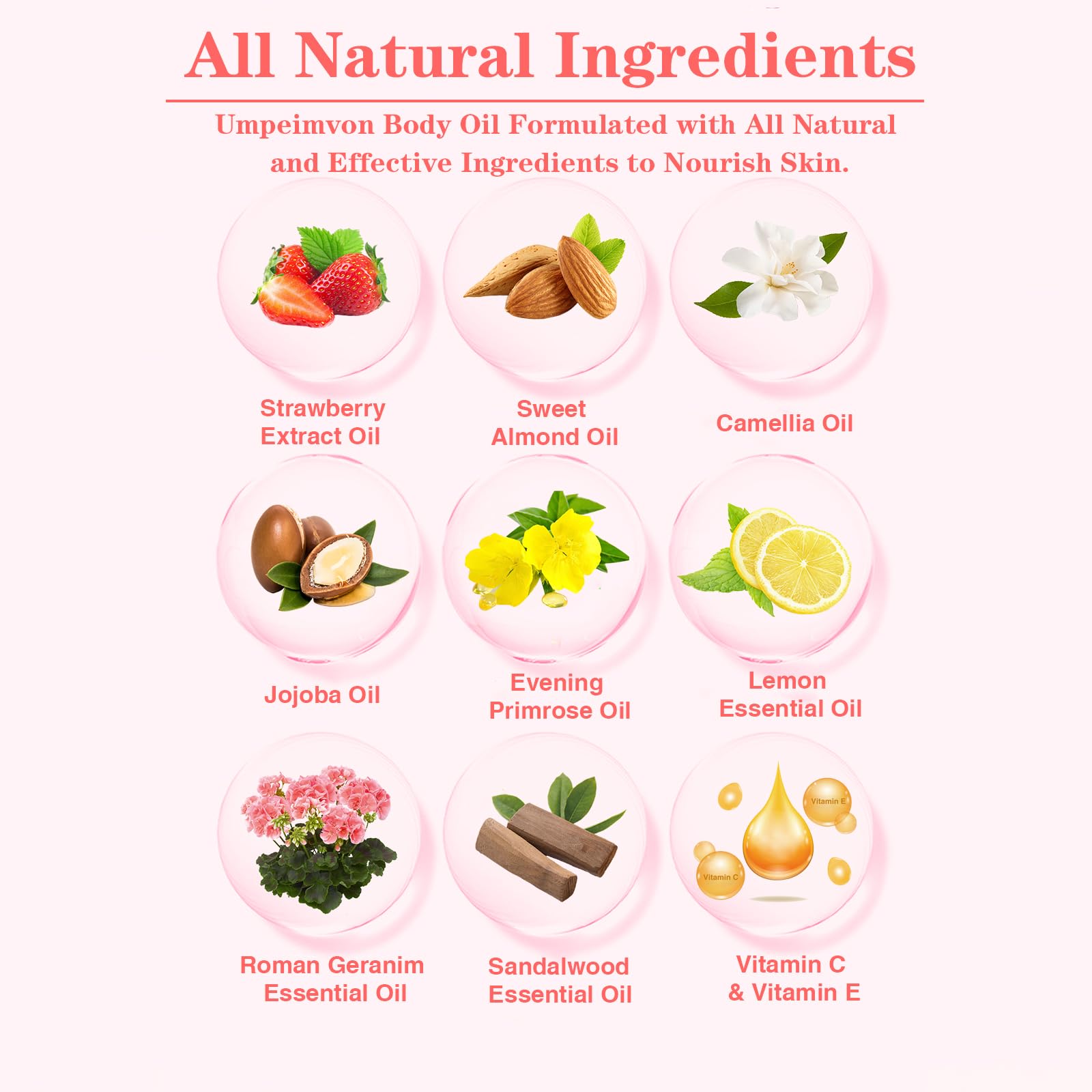 Umpeimvon emballage huile fraise – emballage soigné, cadeau idéal.