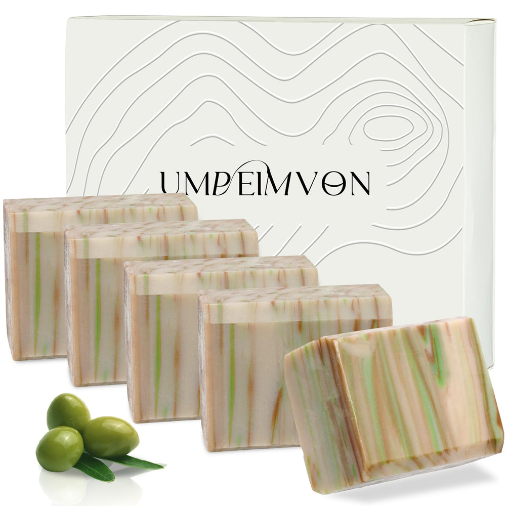 Umpeimvon savon huile d'olive nature barre, hydratation douce pour peau sensible.