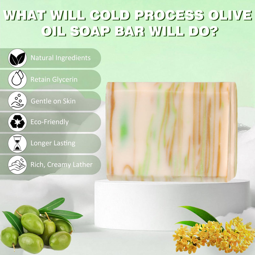 Umpeimvon savon huile d'olive nature détail texture, richesse nourrissante pour le visage.