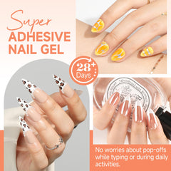 UNA GELLA illustre l’application du gel sur embouts soft gel pour une adhérence homogène.