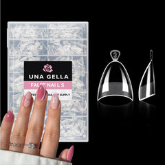 UNA GELLA - Bouts d’ongles en amande court, pose facile et ajustement précis