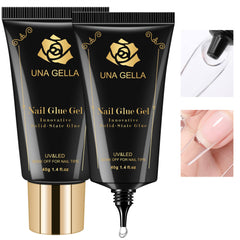 Colle gel UNA GELLA 80 g, adhérence durable pour ongles artificiels.