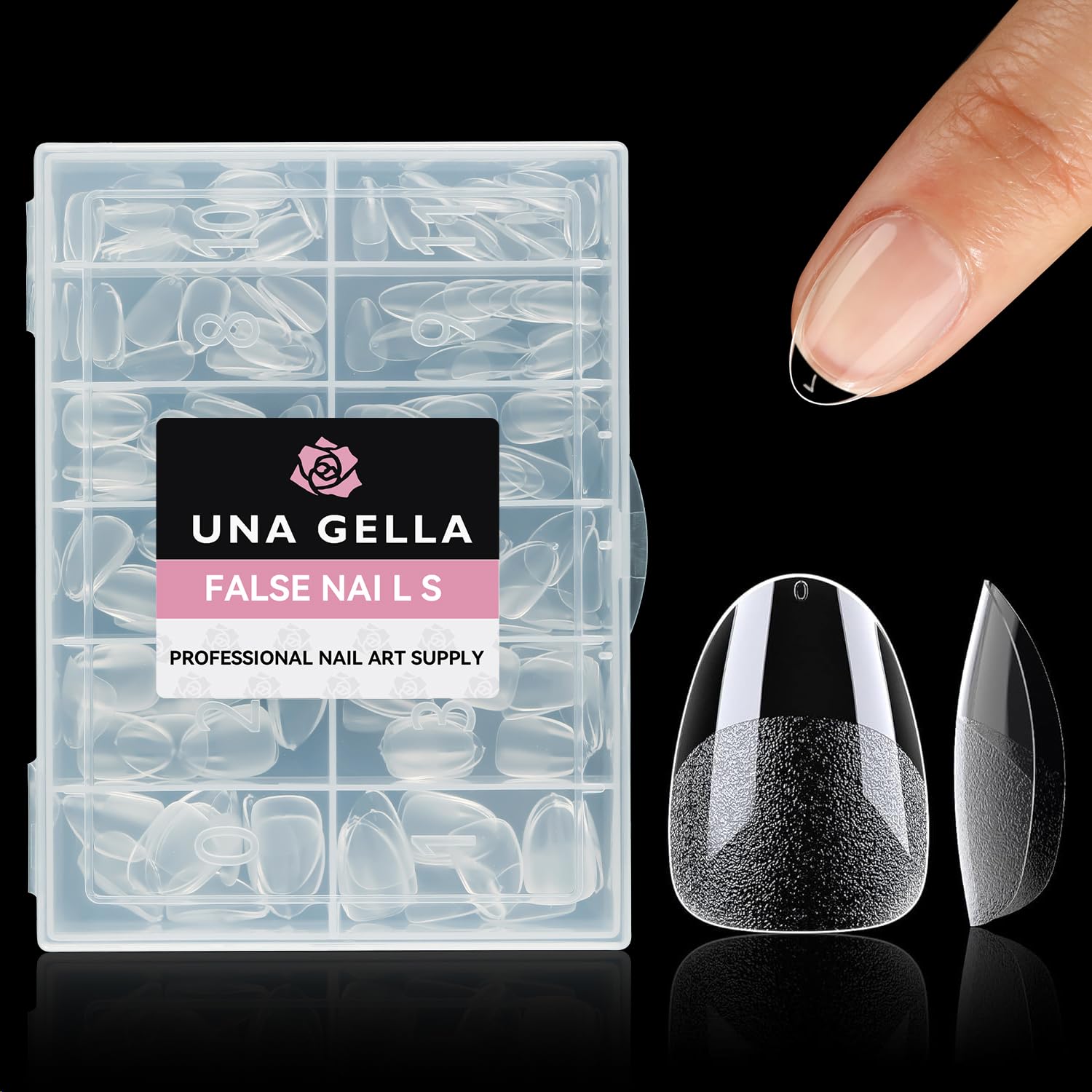 UNA GELLA: finition naturelle pour ongles étendus et élégants.
