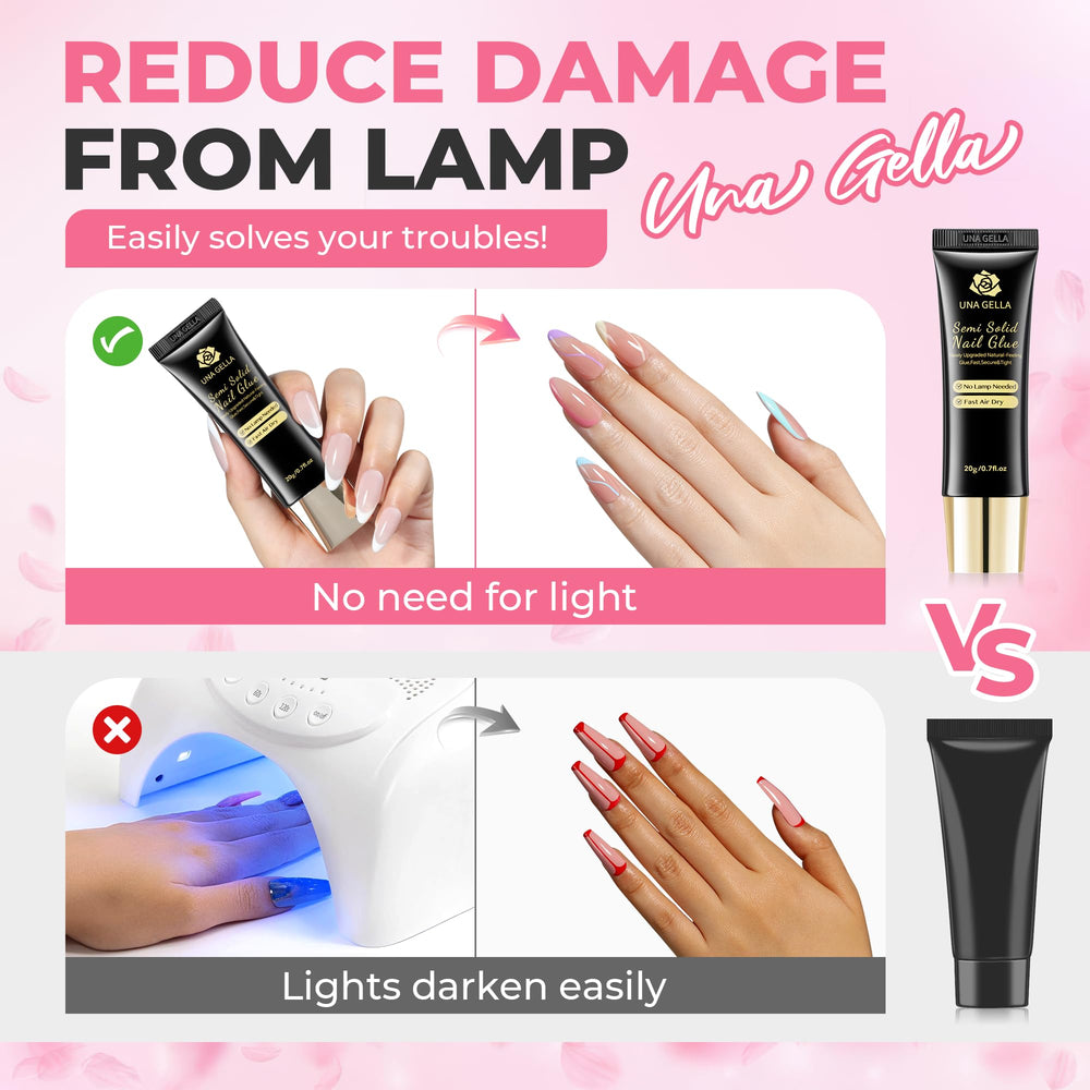 UNA GELLA emballage 20 ml facile à utiliser et à ranger.