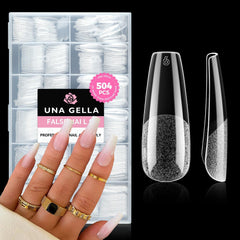 UNA GELLA embouts coffins longs transparents pour une pose rapide et nette.