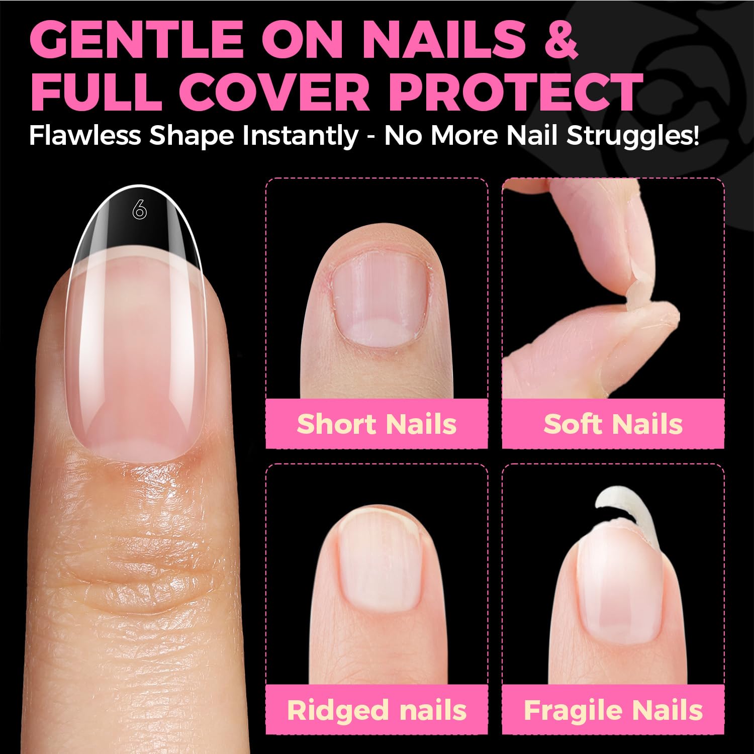 Effet salon à domicile avec les embouts gel oval UNA GELLA.