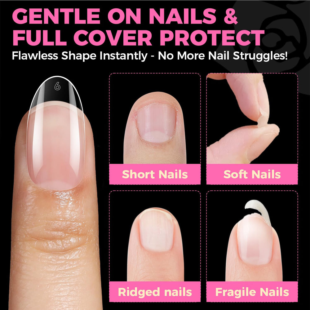 Effet salon à domicile avec les embouts gel oval UNA GELLA.