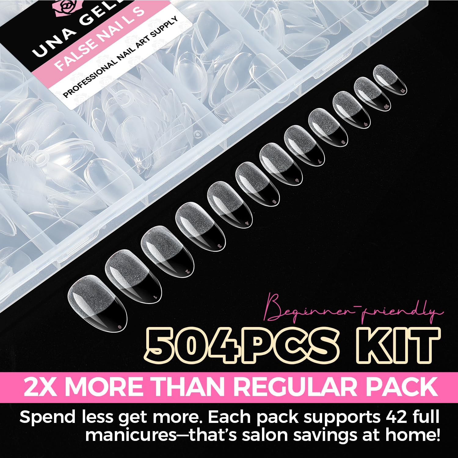 Embouts gel oval UNA GELLA sans odeur pour une utilisation agréable.
