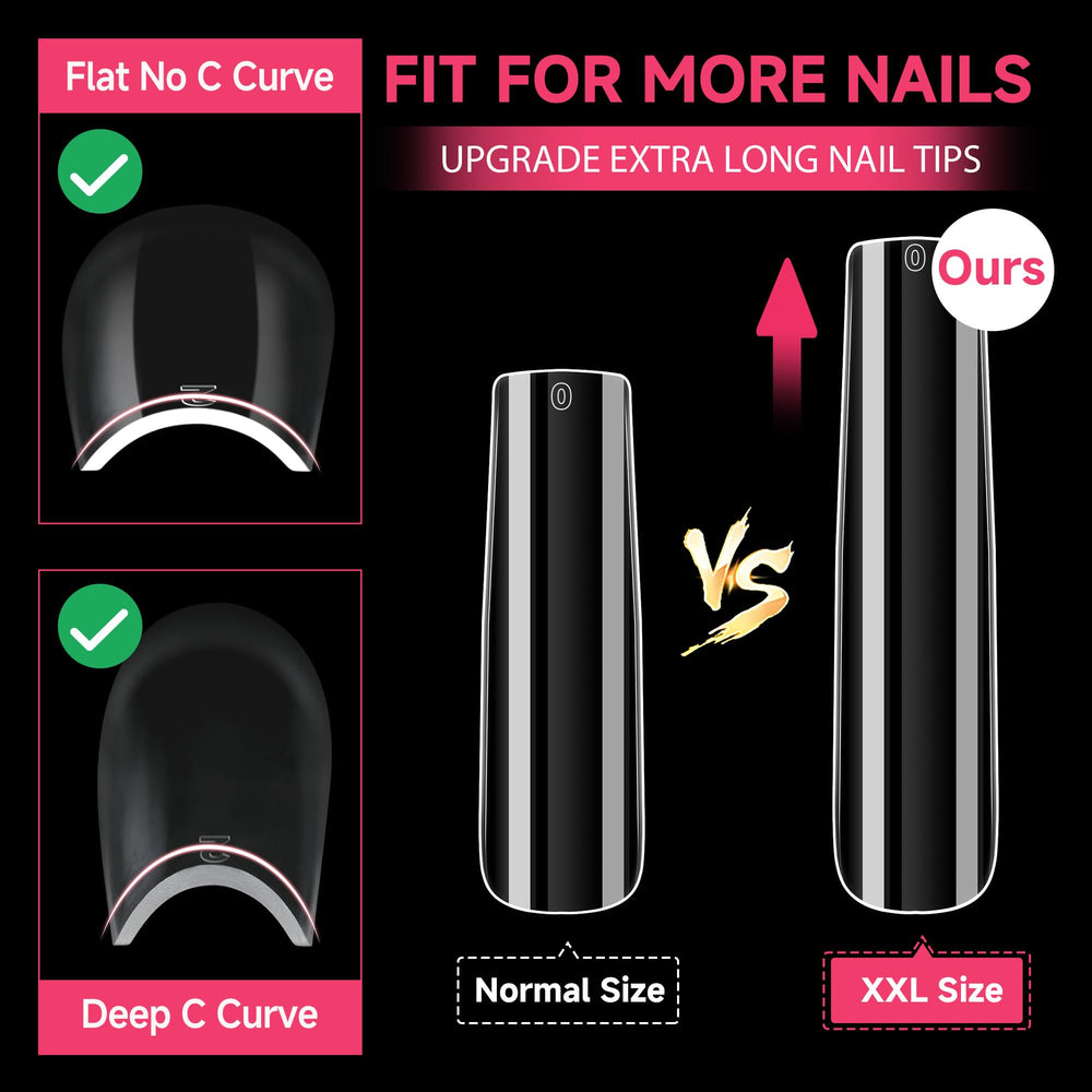 UNA GELLA embouts ongles carres application rapide.