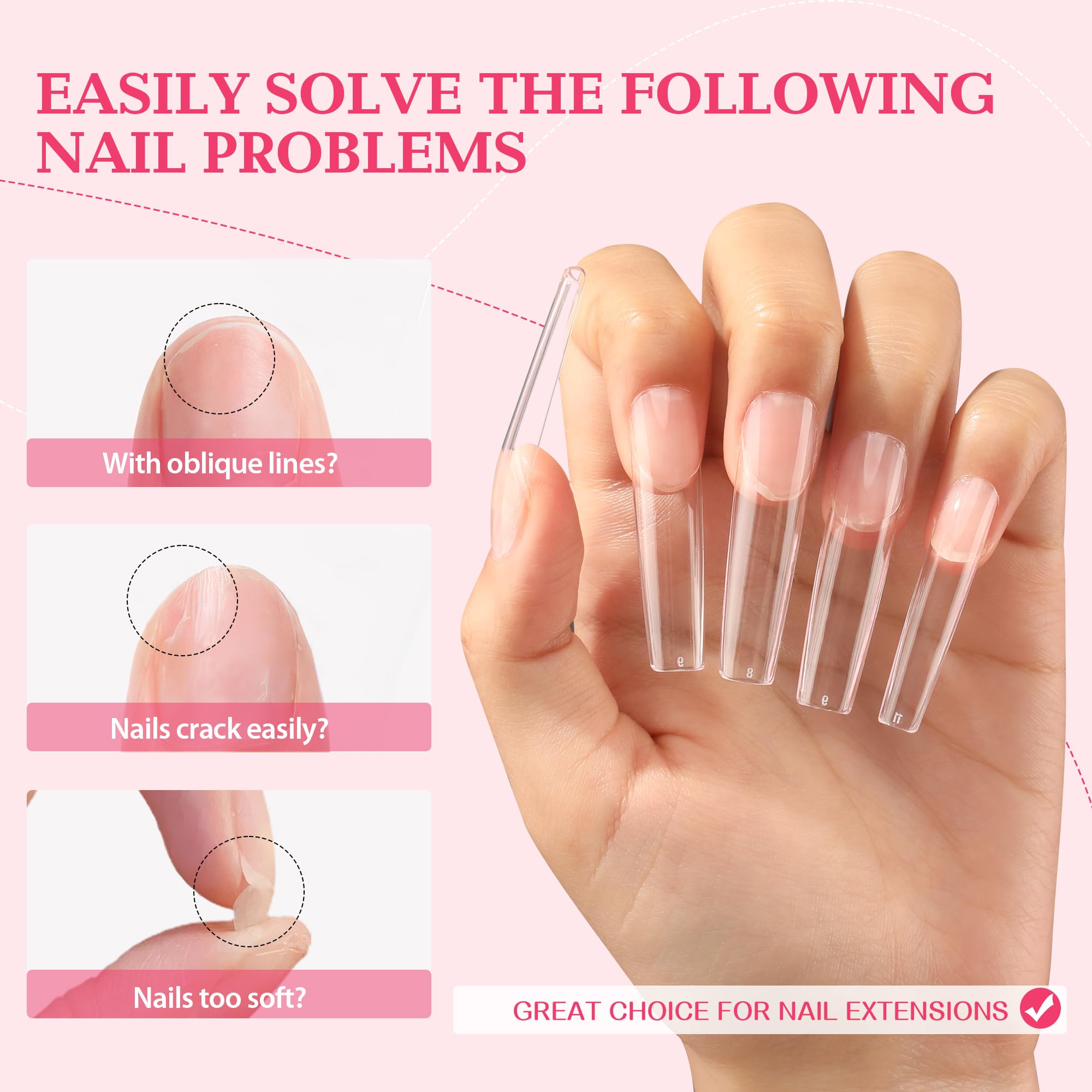 UNA GELLA embouts ongles carres duree plus de 21 jours.