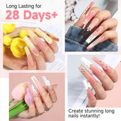 UNA GELLA embouts ongles carres transparents aspect naturel.