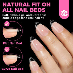 UNA GELLA extensions d'ongles amande préformées, facile à poser.