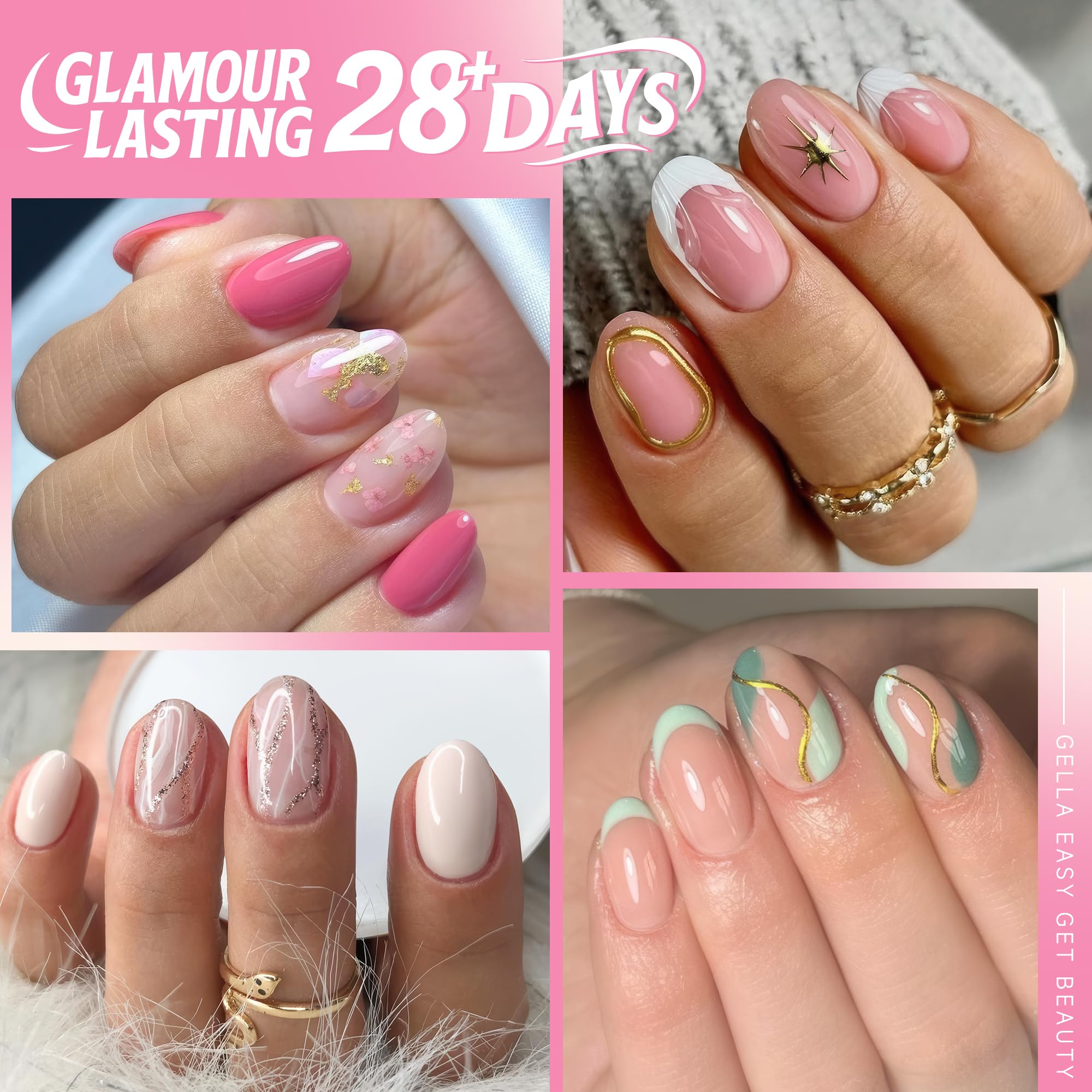 UNA GELLA: extensions en gel oval lisses faciles à poser.