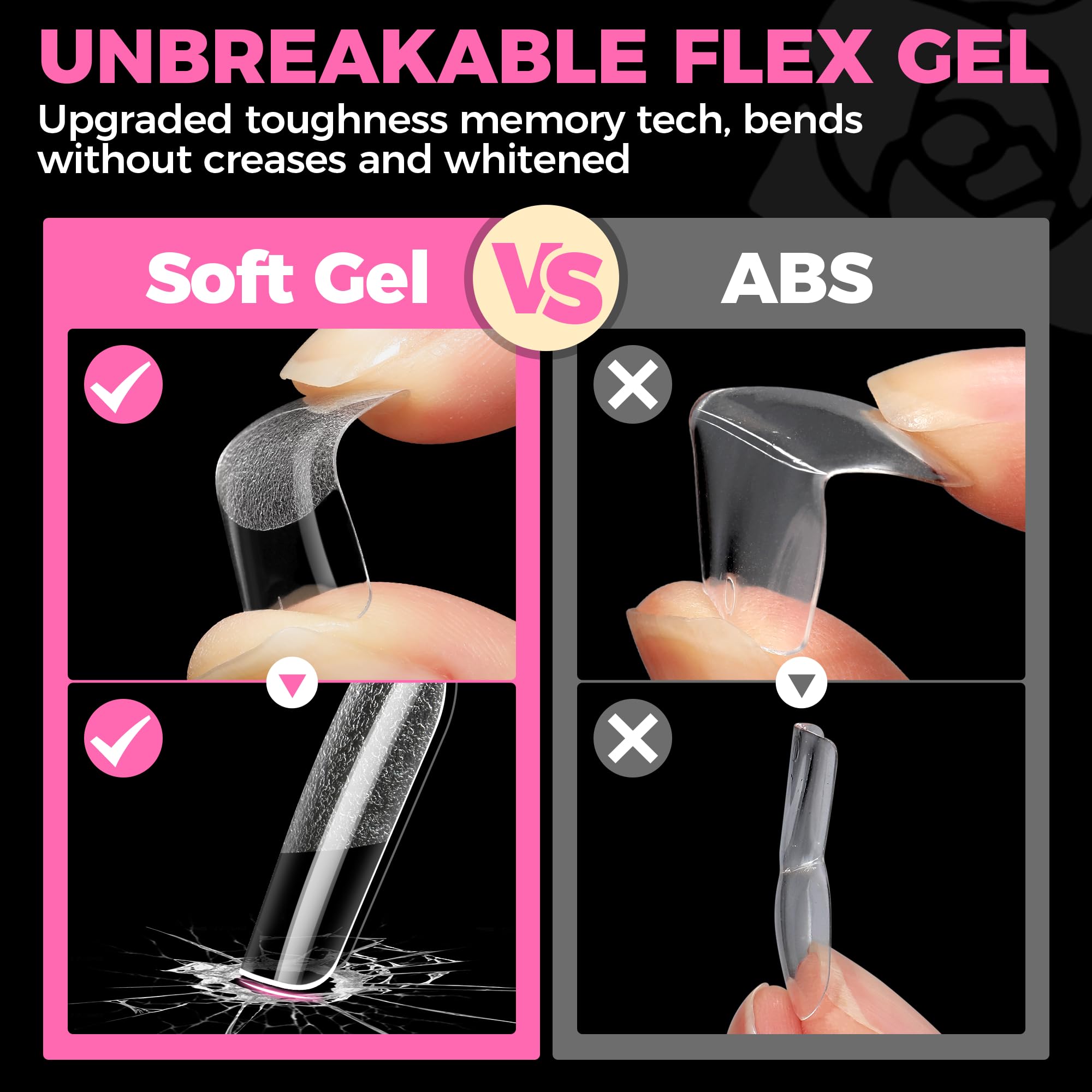 Compatibles avec vernis, gel et acrylique pour une utilisation polyvalente au quotidien.