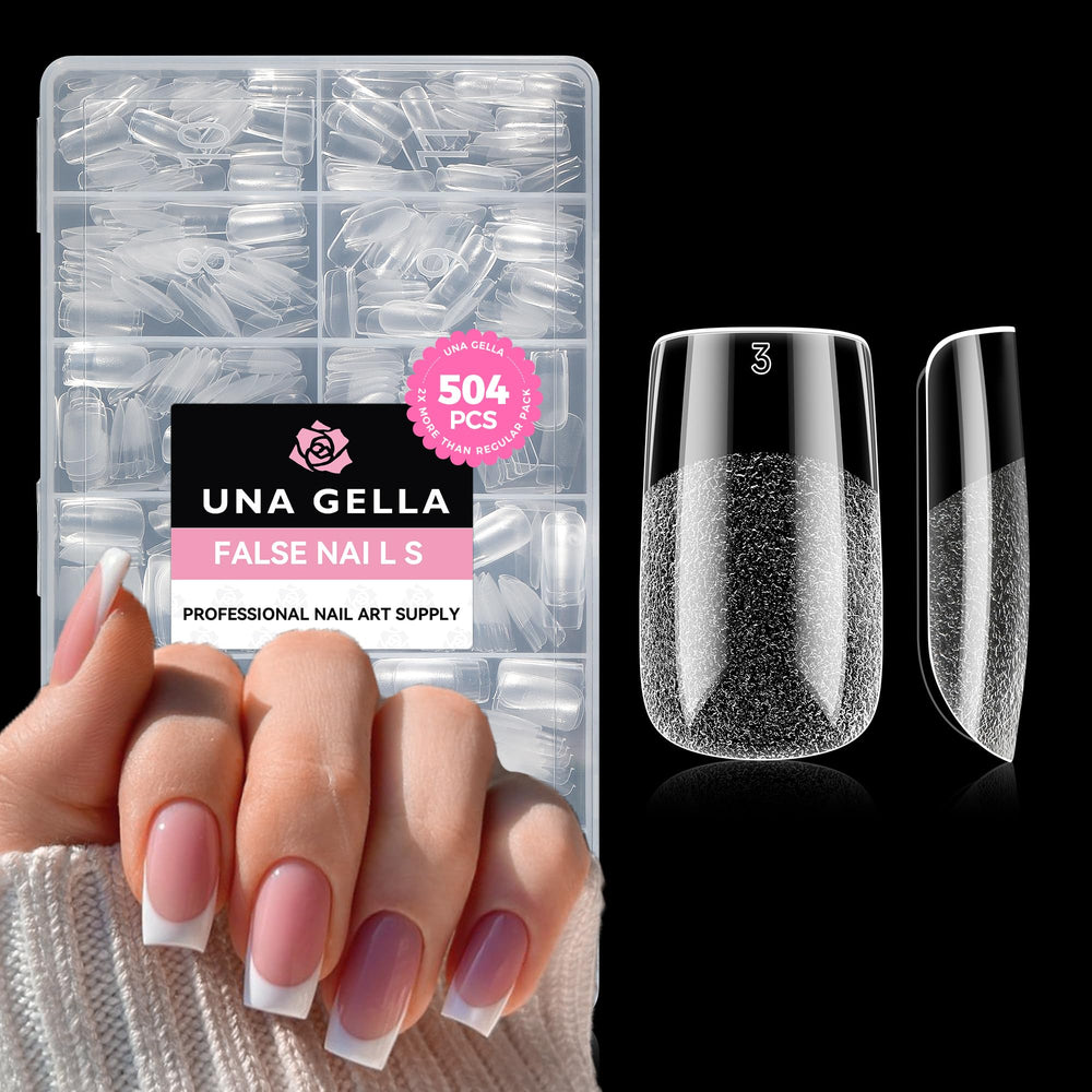 UNA GELLA extensions ongles carré courte pré-étachées pour une extension naturelle et facile.